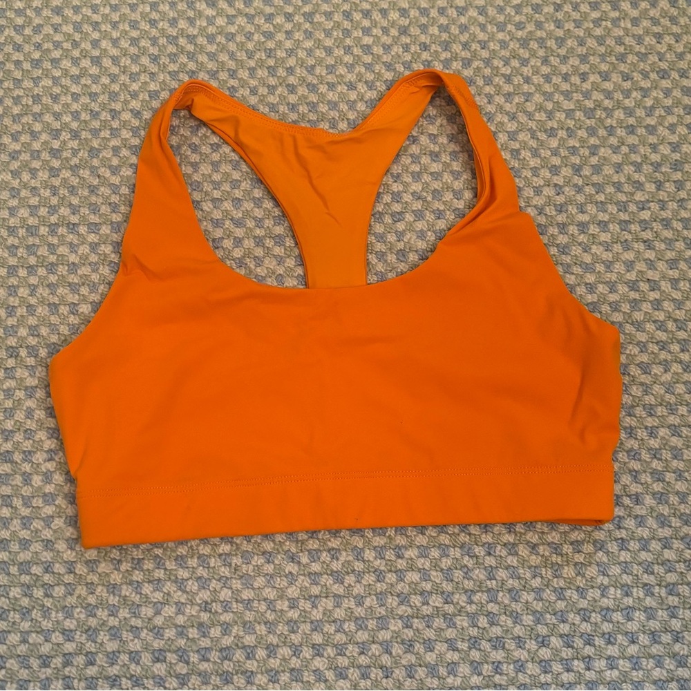 Orange Outdoor Voices sports bra
